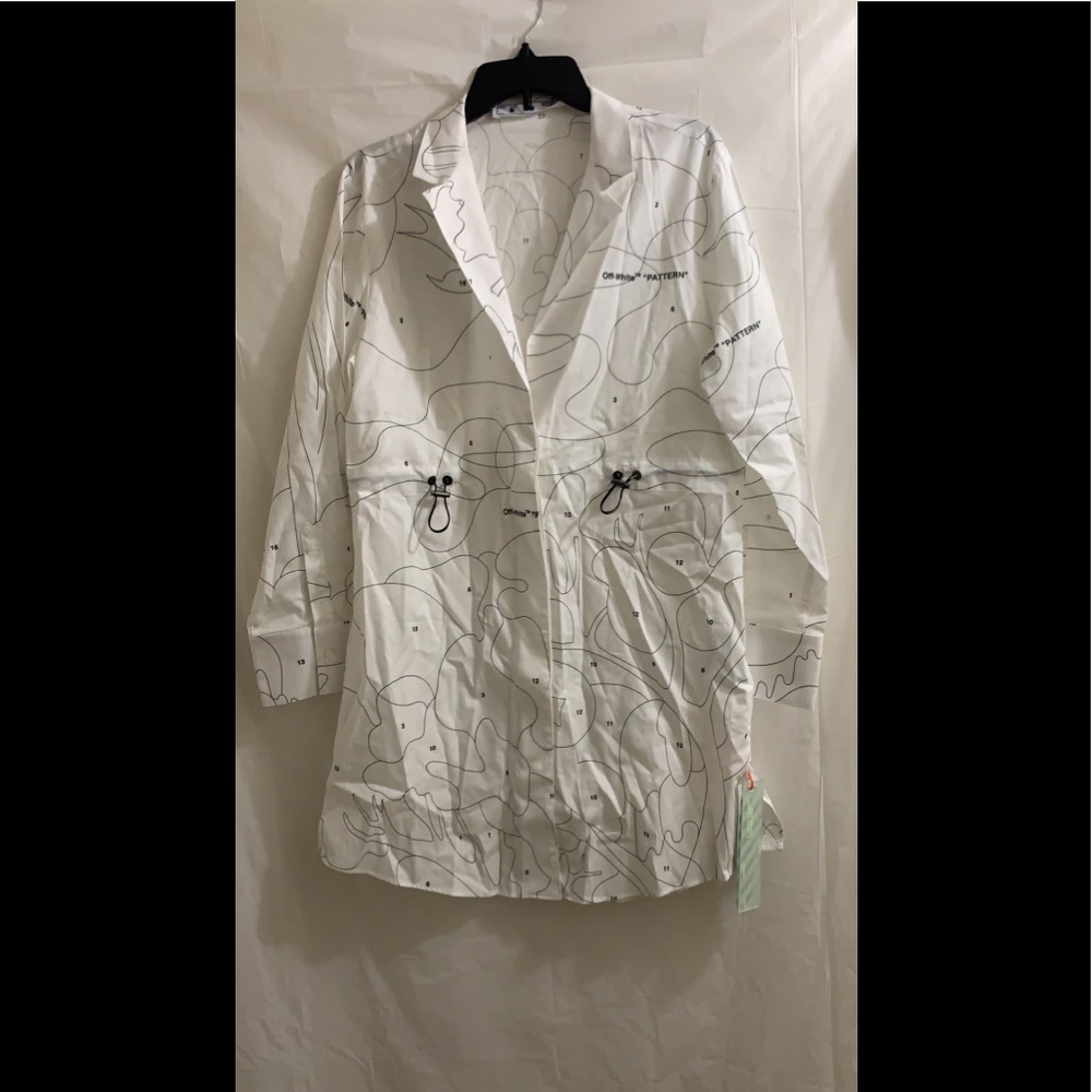 ❤️HOST PICK 🌹 NWT Off-White Puzzle Coulisse Drawcord Waist Dress - Picture 4 of 12
